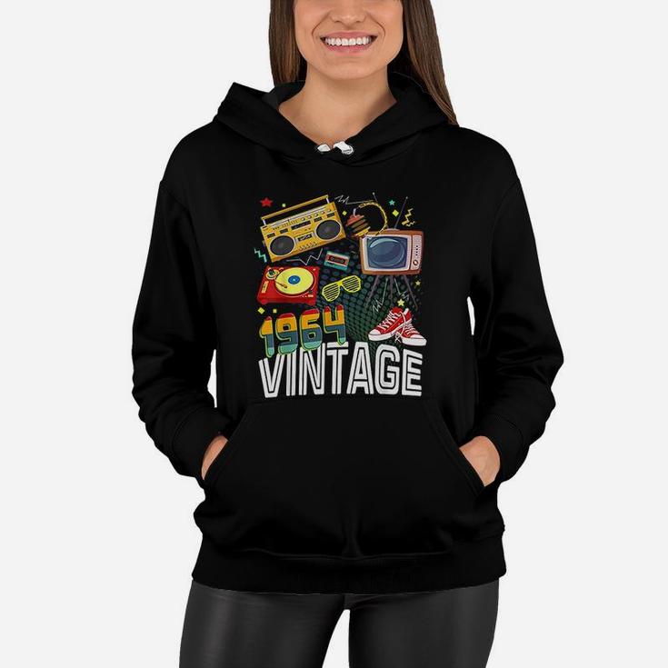 58th Birthday 58 Years Old Vintage 1964 Retro 80s 90s Style  Women Hoodie