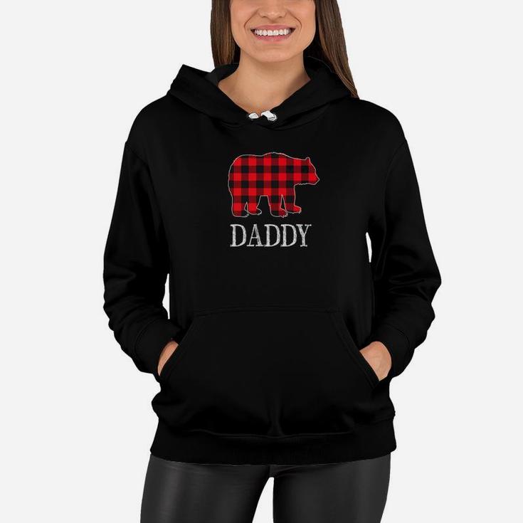 Buffalo Check Daddy Bear Matching Family Outfits Photo Women Hoodie