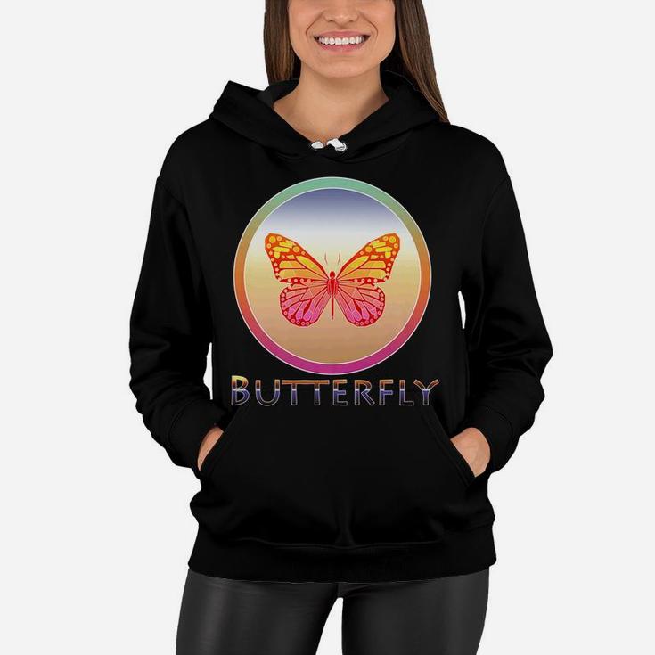 Butterfly Lover Vintage Retro Style Geometric Animal Women Hoodie