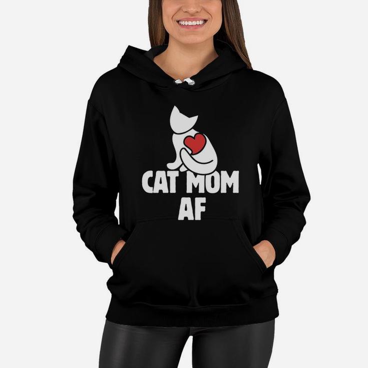 Cat Mom Af Funny Cat Persons Women Hoodie