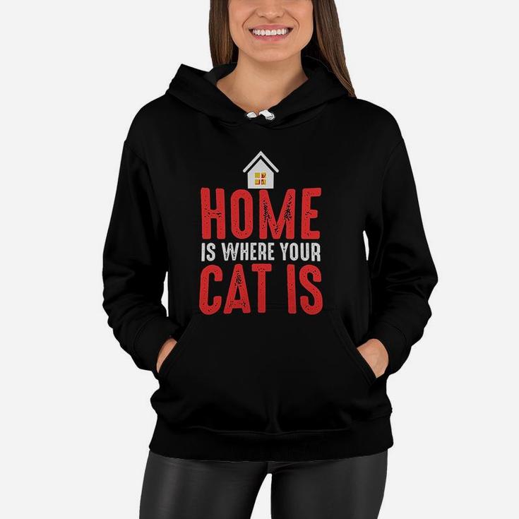 Cat Mom And Gifts Funny Lover Quote Home Is Women Hoodie