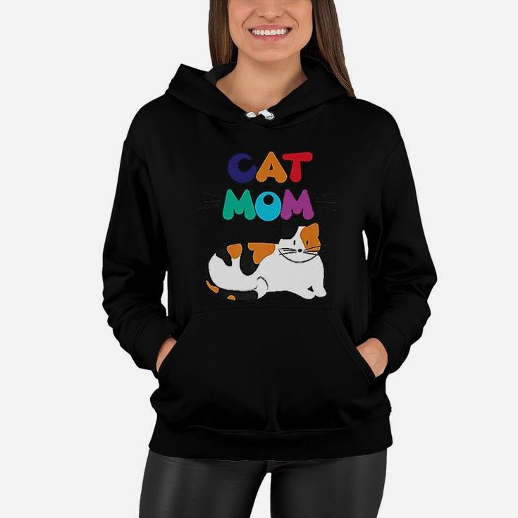 Cat Mom Calico Cat Lover Women Hoodie