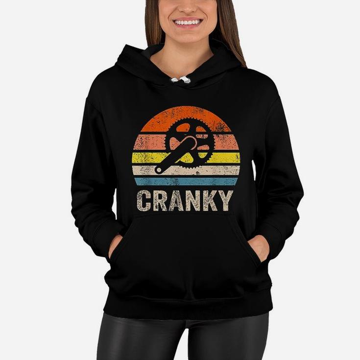 Cranky Vintage Sun Funny Bicycle Lovers Cycling Cranky Women Hoodie