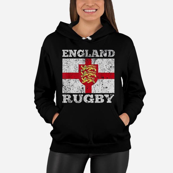 England Rugby Vintage English Flag Rugby United Kingdom Gift Women Hoodie