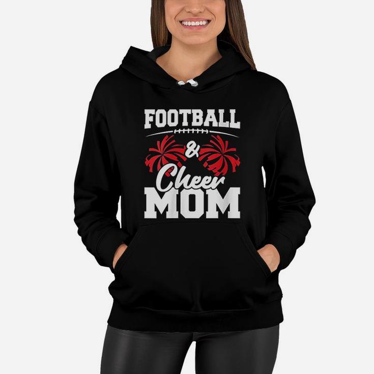 Football And Cheer Mom High School Sports Women Hoodie