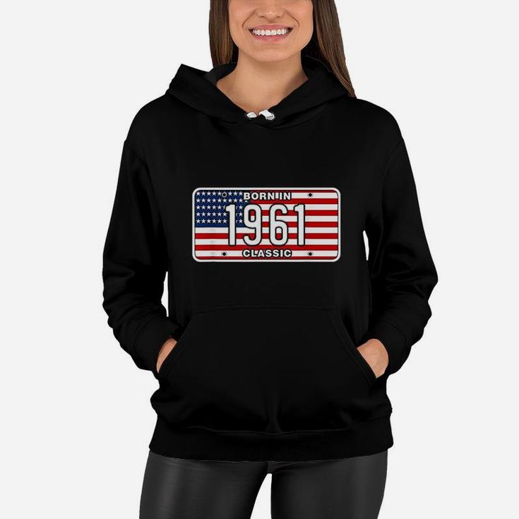 Gift For 61 Years Old Vintage Classic Car 1961 61st Birthday  Women Hoodie