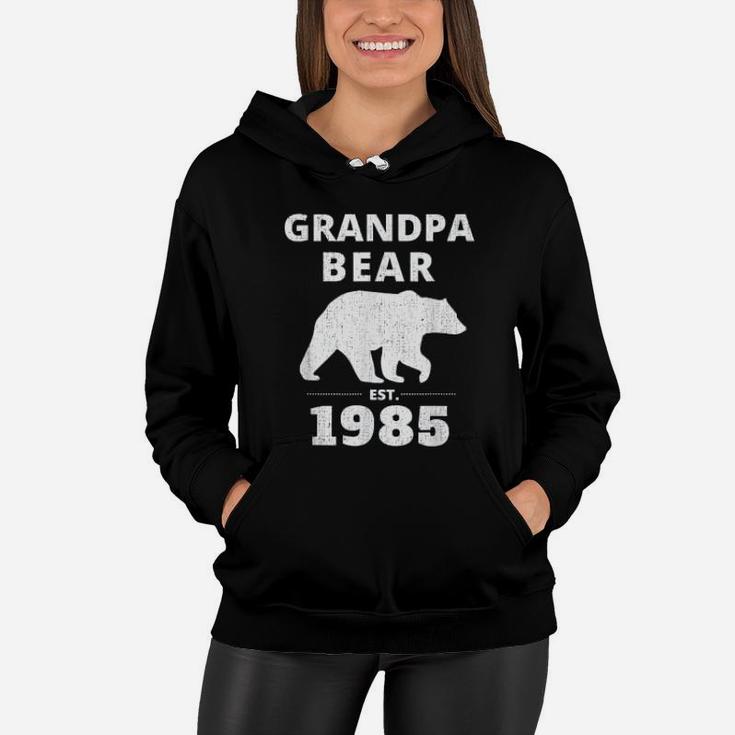 Grandpa Bear Est 1985 Vintage Bear Women Hoodie
