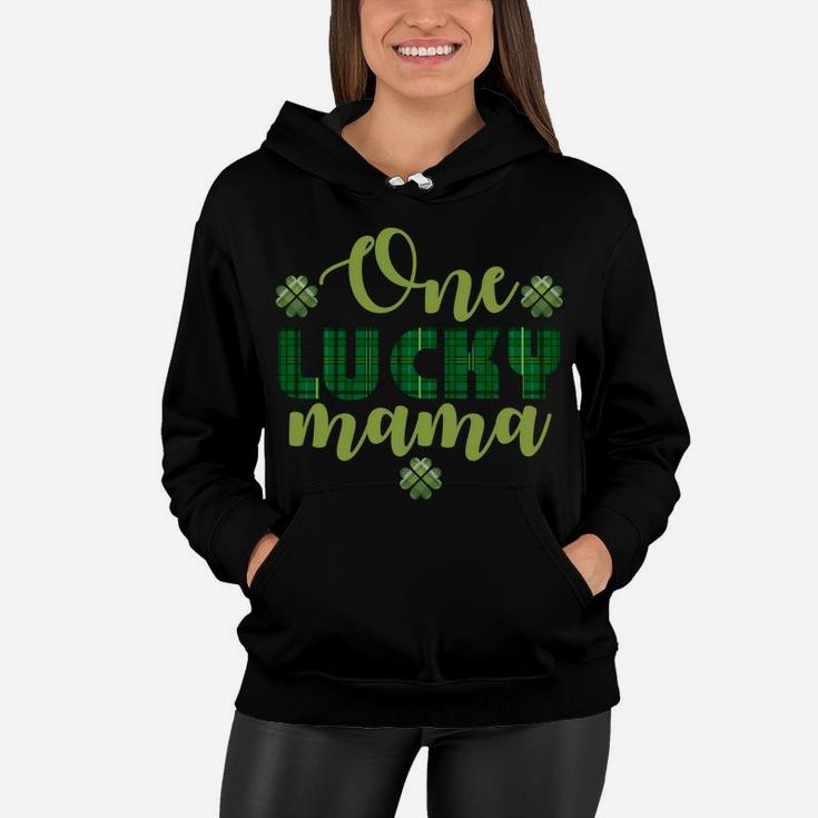Green Plaid One Lucky Mama For St Patricks Day Gift Women Hoodie