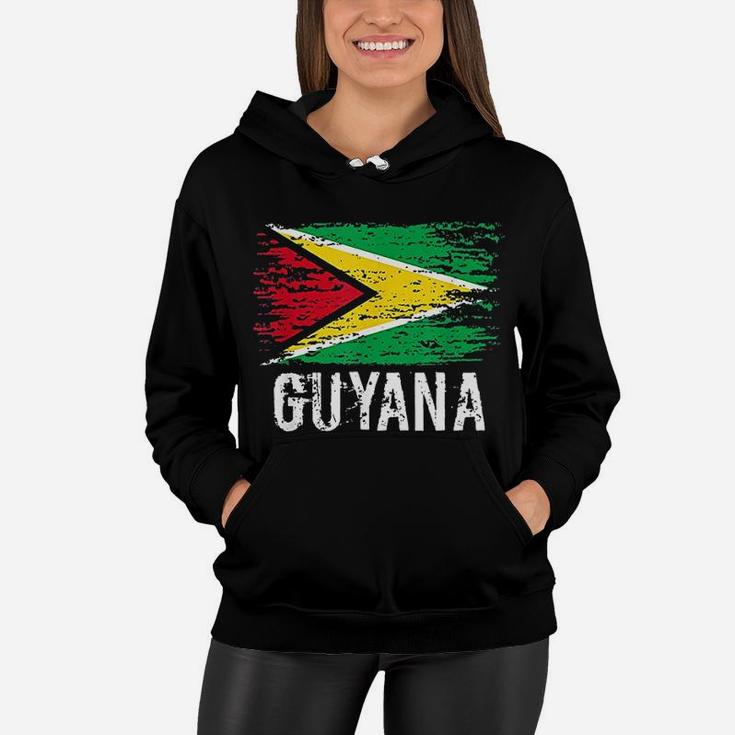 Guyanese Flag Pride Vintage Guyanese Root Gift Women Hoodie