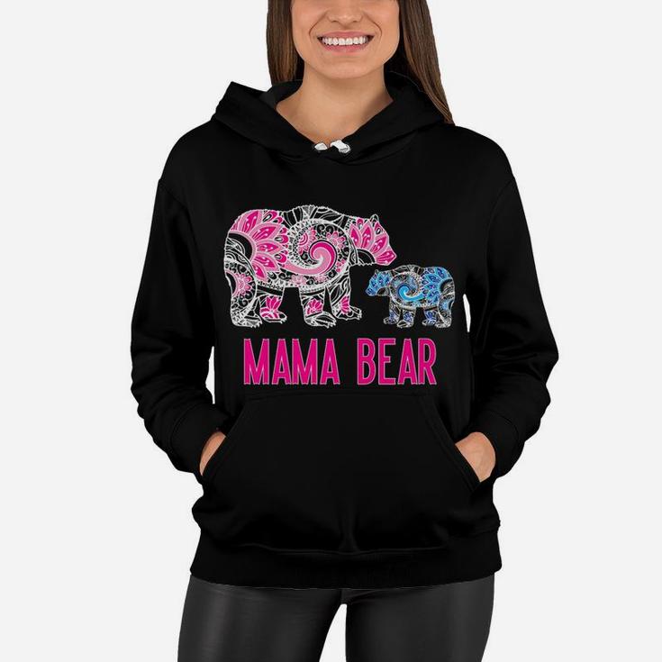 Mama Bear Floral Mama Bear With Baby Bear Mandala Women Hoodie