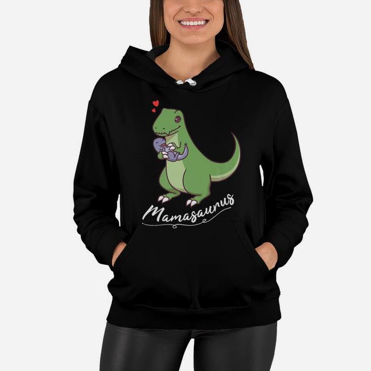Mamasaurus Rex Mom Trex Mothers Day Dinosaur Pun Women Hoodie