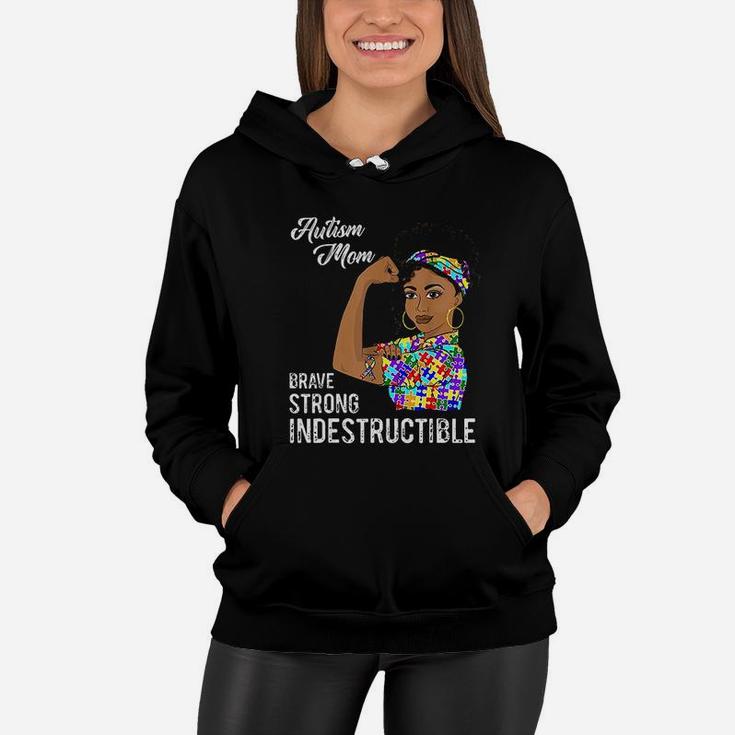 Mom Indestructible Autistic Puzzle Ribbon Women Hoodie