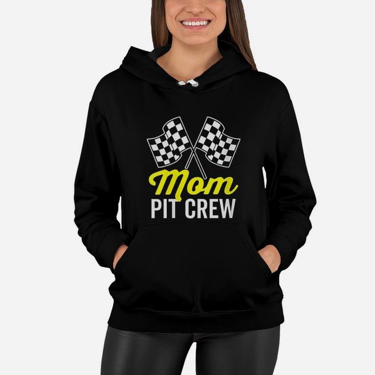Mom Pit Crew For Racing Party Costume Women Hoodie