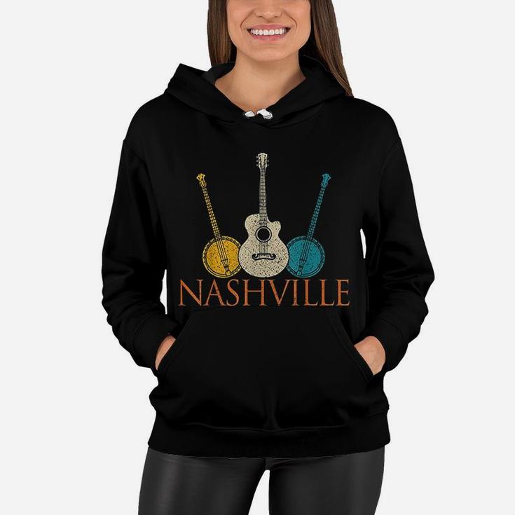 Nashville Tennessee Vintage Country Music City Souvenir Gift Women Hoodie