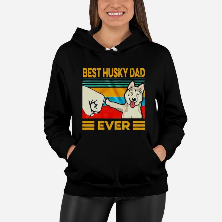 Official Best Husky Dad Ever Vintage Shirt Women Hoodie