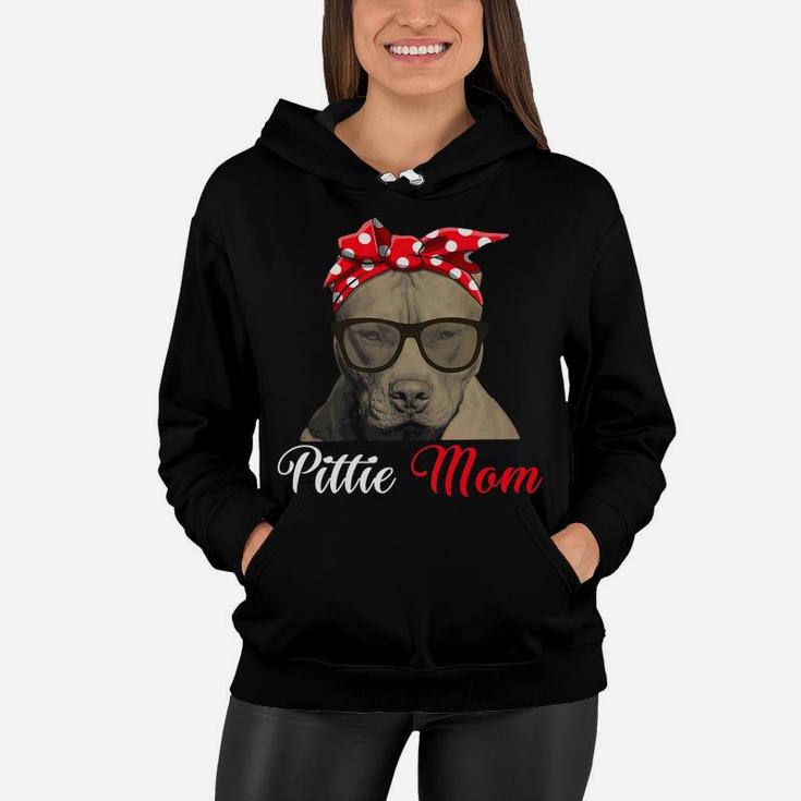 Pittie Mom For Pitbull Dog Lovers Mothers Day Gift Women Hoodie