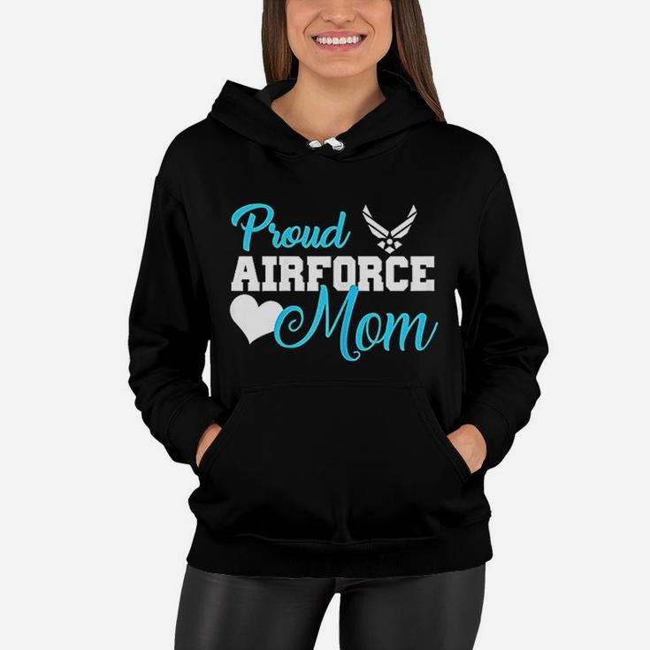 Proud Air Force Mom Heart Military Women Hoodie