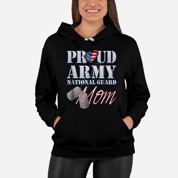 Proud Army National Guard Mom Usa Heart Mothers Day Women Hoodie