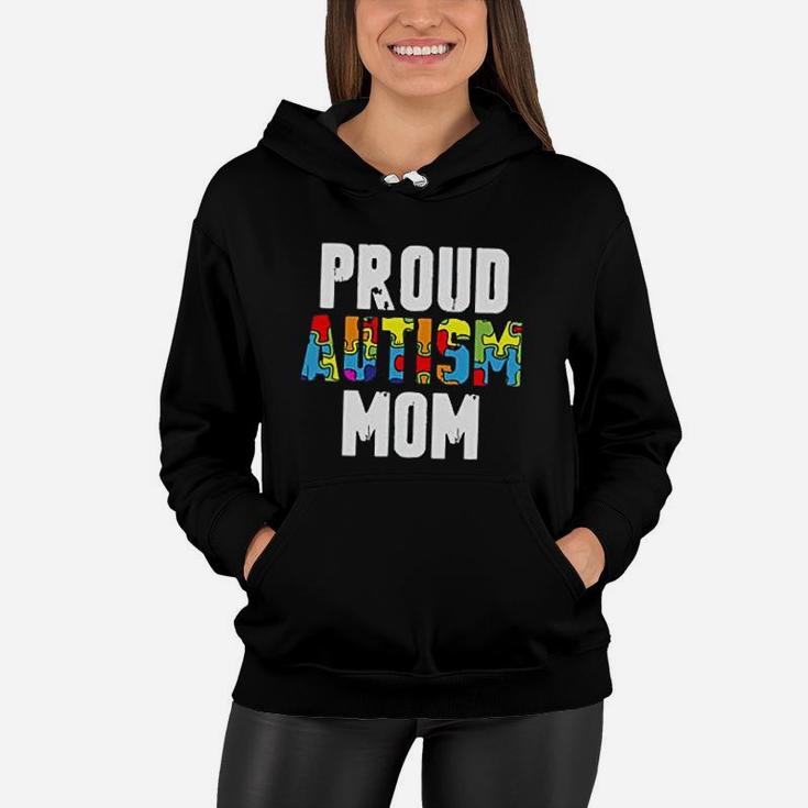 Proud Mom Off Shoulder Awareness Mom Gifts Women Hoodie