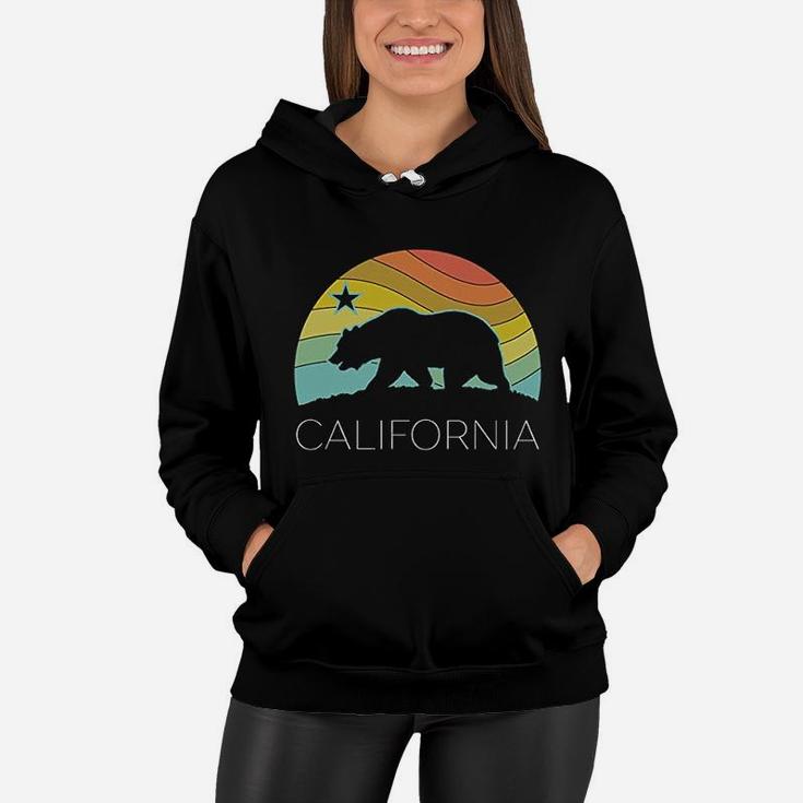 Retro California Bear Vintage Beach Cali Pride Surf 70s Women Hoodie