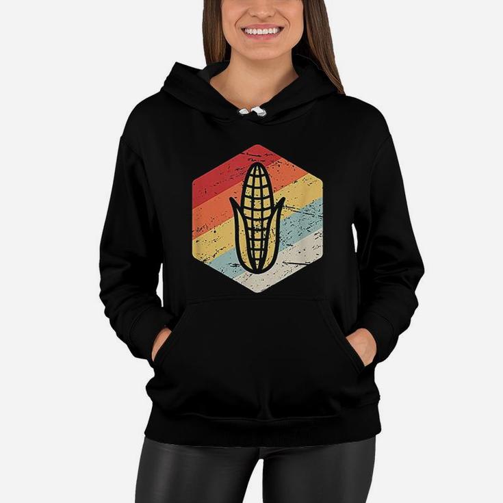 Retro Vintage Midwest Ear Of Corn Gift For Corn Farmers Women Hoodie