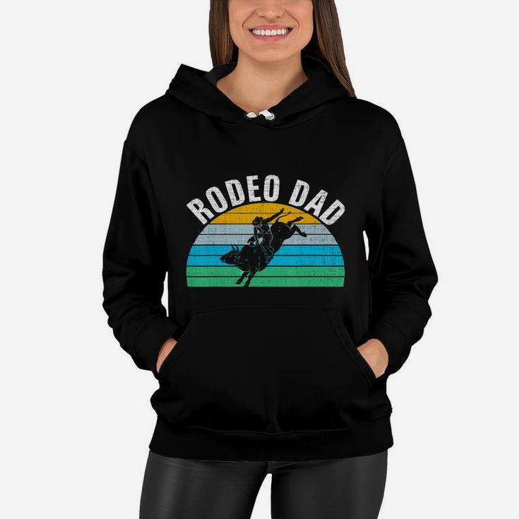 Retro Vintage Rodeo Dad Funny Bull Rider Father's Day Gift T-shirt Women Hoodie