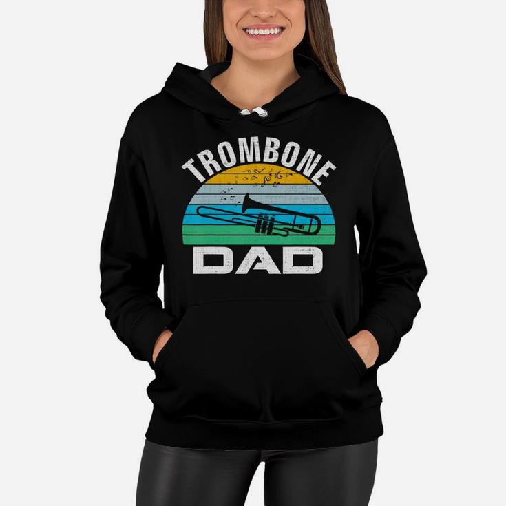 Retro Vintage Trombone Dad Funny Music Father's Day Gift T-shirt Women Hoodie