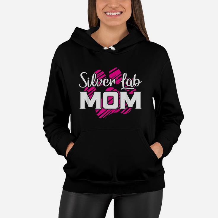 Silver Lab Mama Gift For Fur Mom Dog Lover Women Hoodie