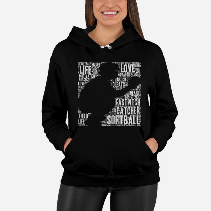 Softball Catcher Fastpitch Softball Mom Women Hoodie