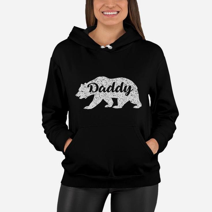 Vintage Daddy Bear Funny Dad Camping Women Hoodie