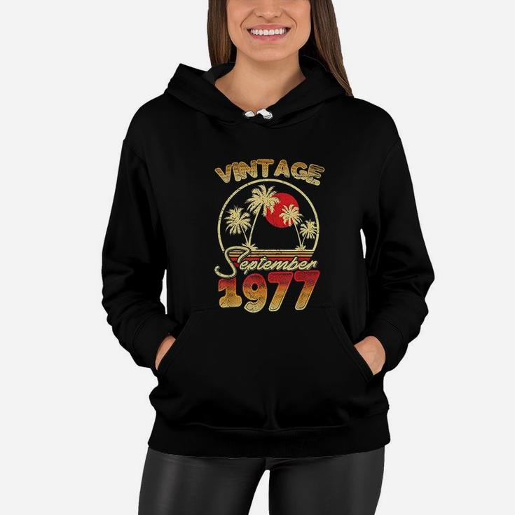 Vintage Sept 1977 Classic 44th Birthday Vacation Gift  Women Hoodie