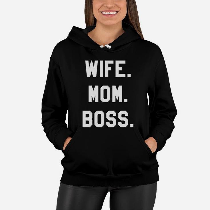 Wife Mom Boss Simple Women Hoodie