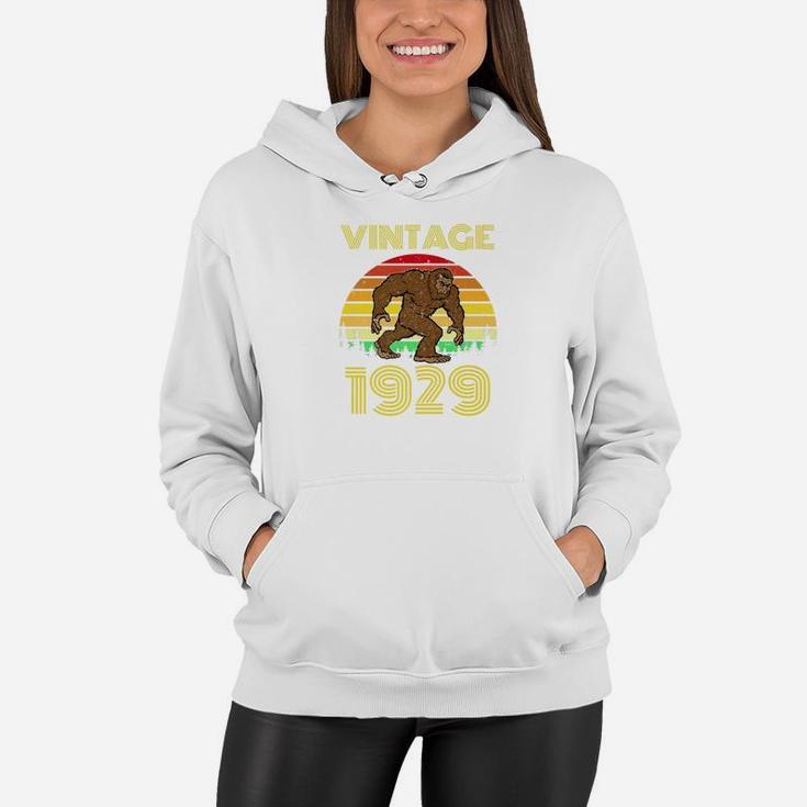 1929 93rd Birthday Vintage Bigfoot 93 Years Old Gift  Women Hoodie