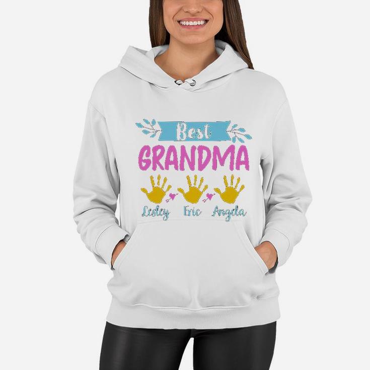 Best Grandma With Grandkids Names Mothers Day Cute Nana Gigi Women Hoodie