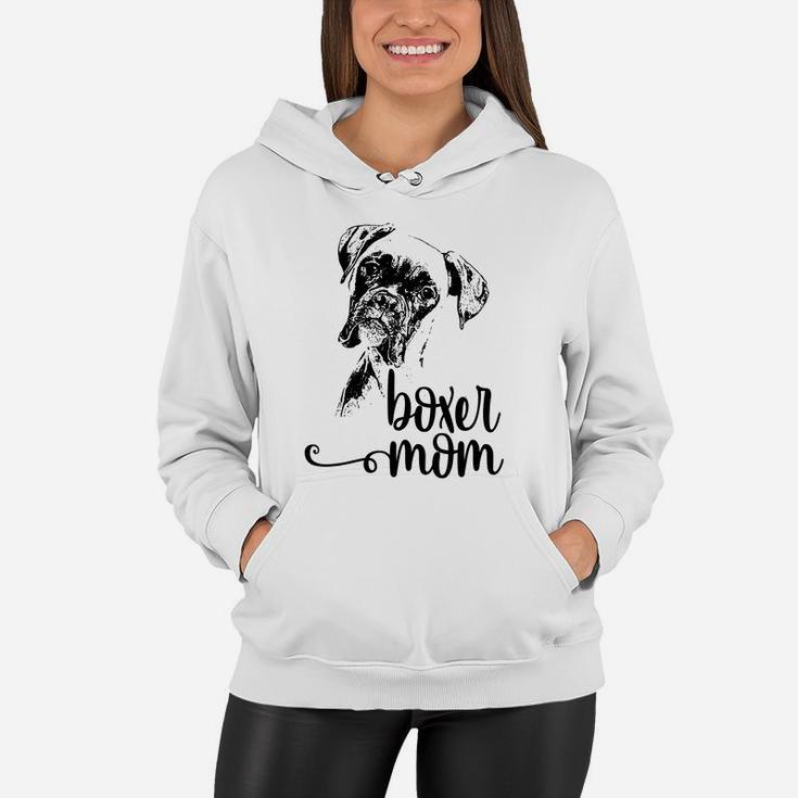 Boxer Mom Dog Face Dog Lovers Boxer Mom Gif Women Hoodie