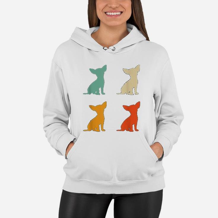 Chihuahua Gift For Dog Lover Retro Chihuahua Vintage Dog Women Hoodie