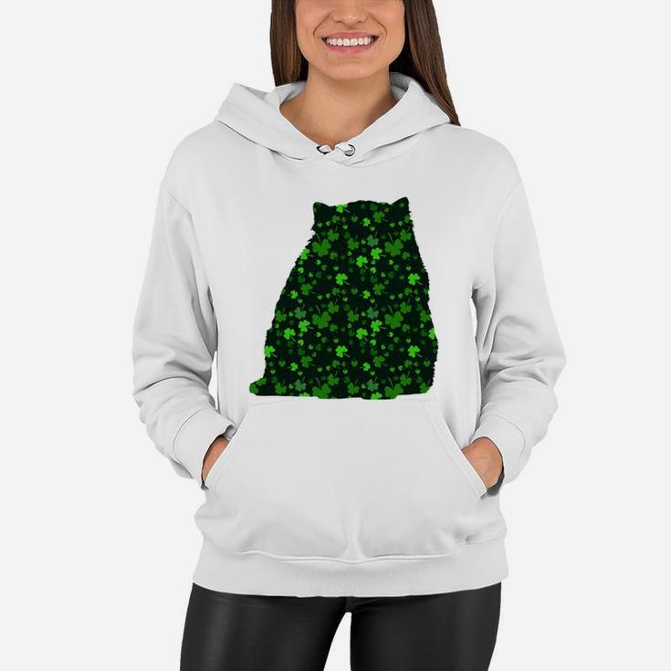 Cute Shamrock Persian Mom Dad Gift St Patricks Day Awesome Cat Lovers Gift Women Hoodie