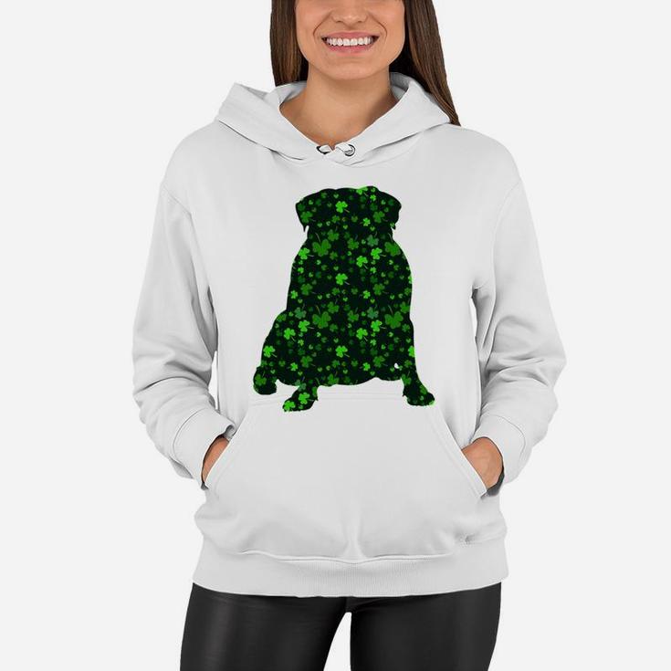 Cute Shamrock Pug Mom Dad Gift St Patricks Day Awesome Dog Lovers Gift Women Hoodie