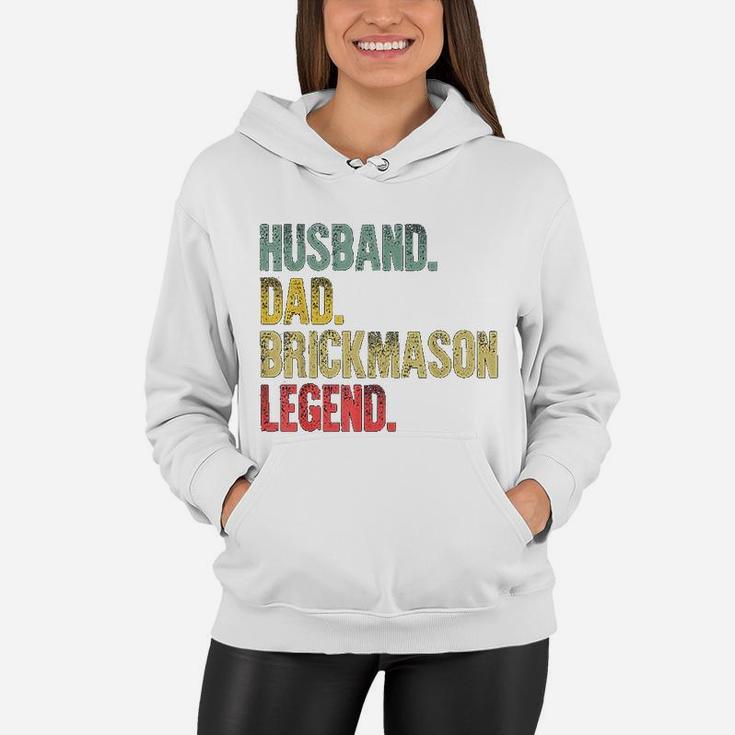 Funny Vintage Husband Dad Brick Mason Legend Women Hoodie