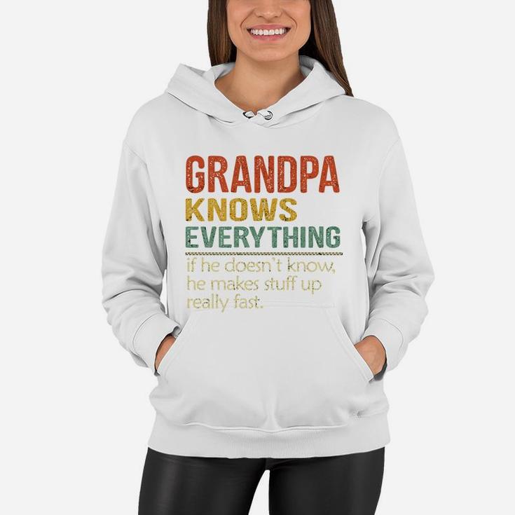 Grandpa Knows Everything Vintage 2020 Women Hoodie