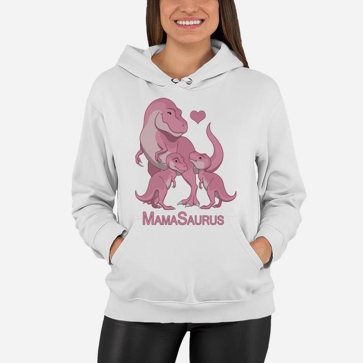 Mamasaurus Trex Mommy Twin Baby Girl Dinosaurs Women Hoodie