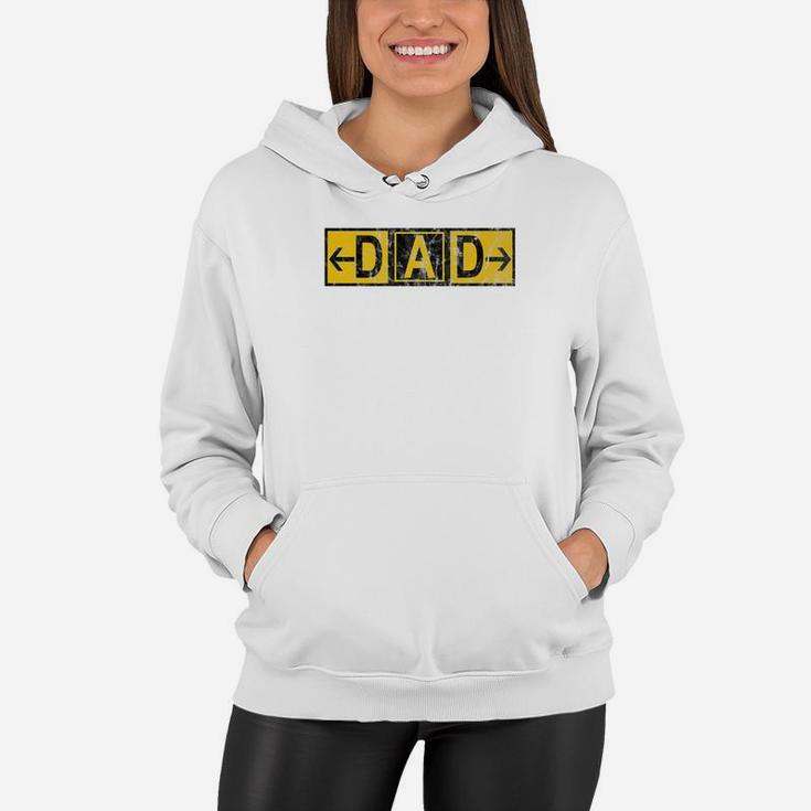 Mens Dad Airport Taxiway Sign Pilot Fathers Day 2019 Vintage Premium Women Hoodie