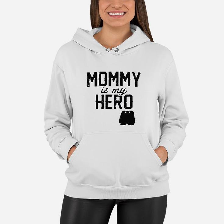 Mommy Is My Hero Military Dog Tags Women Hoodie