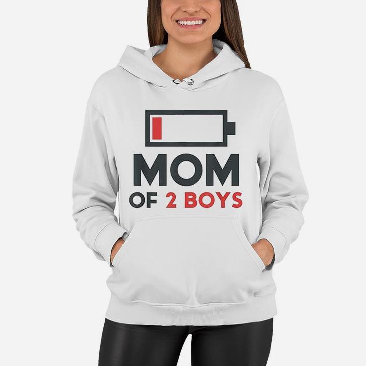 Mothers Day Gift Mom Mom Of 2 Boys Women Hoodie