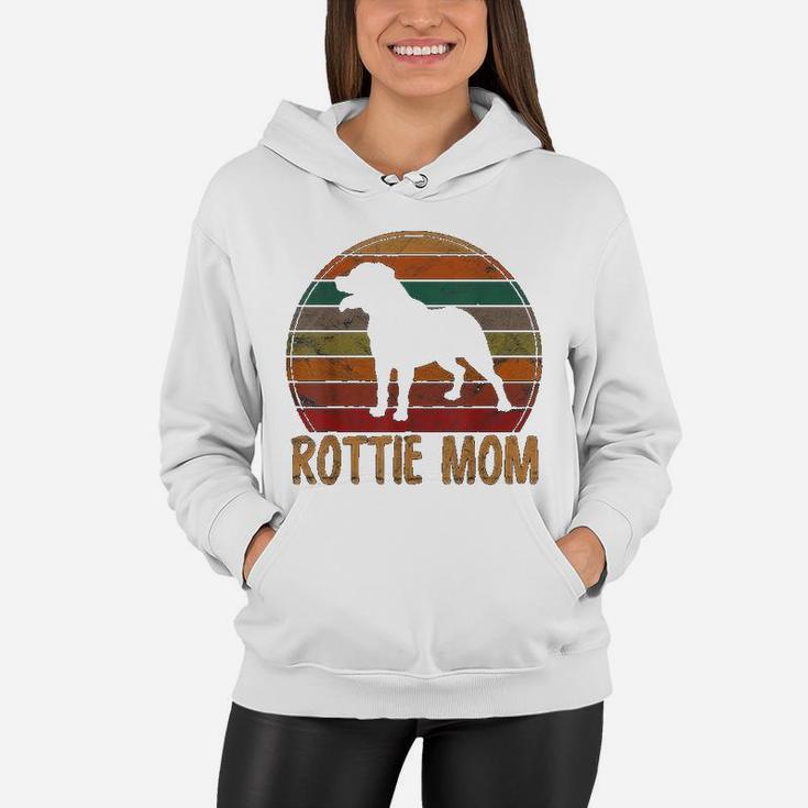 Retro Rottweiler Mom Gift Rott Dog Mother Pet Rottie Mama Women Hoodie