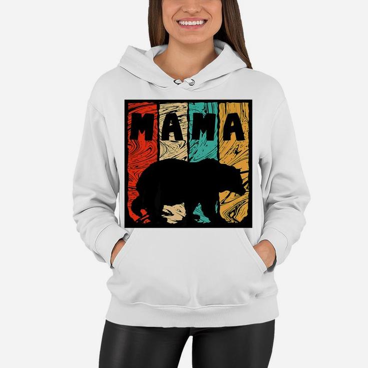Surfer Mama Bear Wood Texture Women Hoodie
