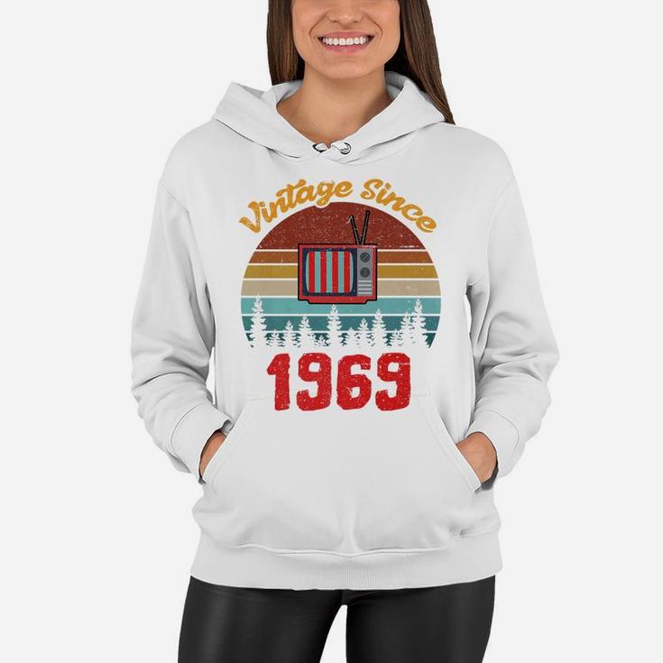 Vintage 1969 Mens Birthday Fathers Day Gift Women Hoodie
