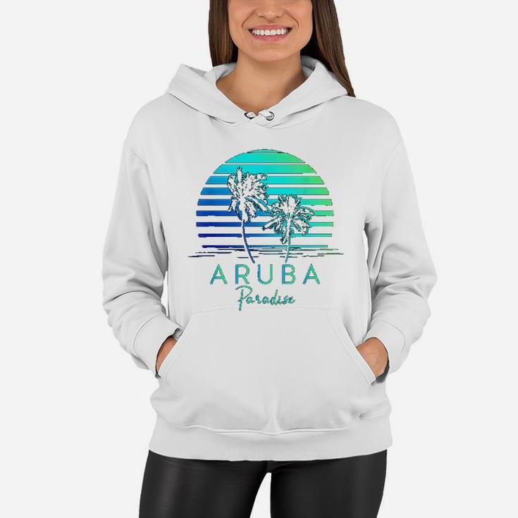 Vintage Aruba Beach Tropical Vibes Vacation Souvenir Gift Women Hoodie