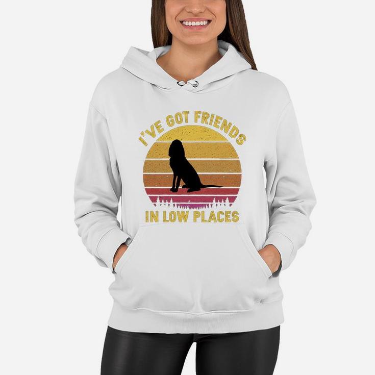Vintage Bloodhound I Have Got Friends In Low Places Dog Lovers Women Hoodie