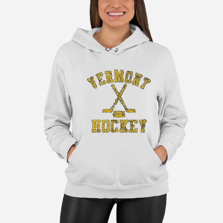 Vintage Vermont Hockey Women Hoodie